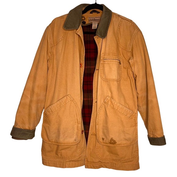 L.L. Bean Other - Vintage LL Bean Mens Small Lined Canvas Hunting Field Barn Chore Jacket Coat